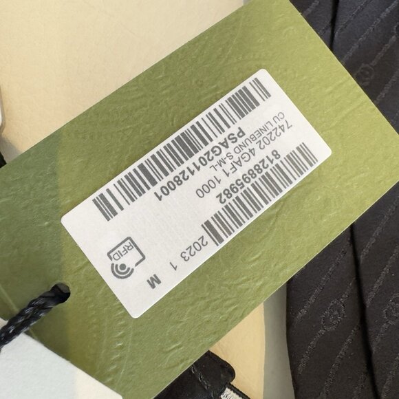 NEW GUCCI SILK CUMMERBUND Black Sz M 100% Authentic Made In Italy GG - Picture 4 of 14